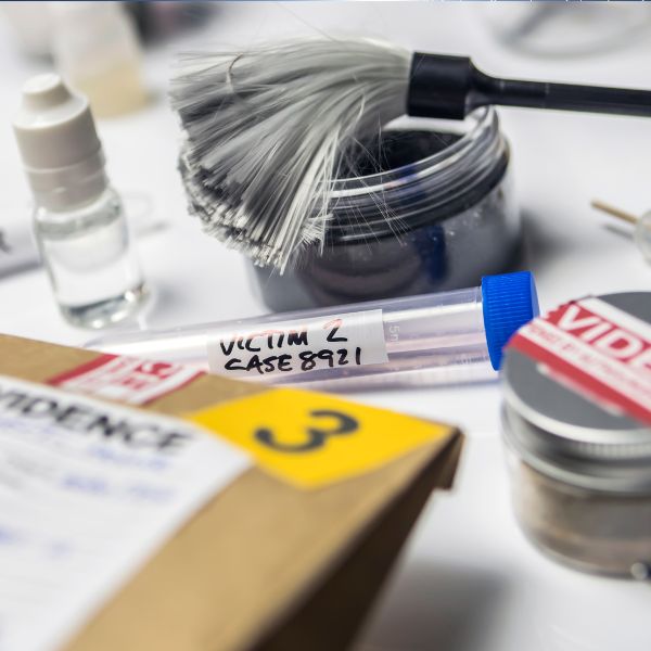 Forensic evidence close-up